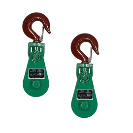 Mytee Products (2 Pack) Snatch Block with Hook WLL 4 Ton 4 1/4" Sheave 1/2 Inch Wire Rope Wrecker Roll Back Recovery