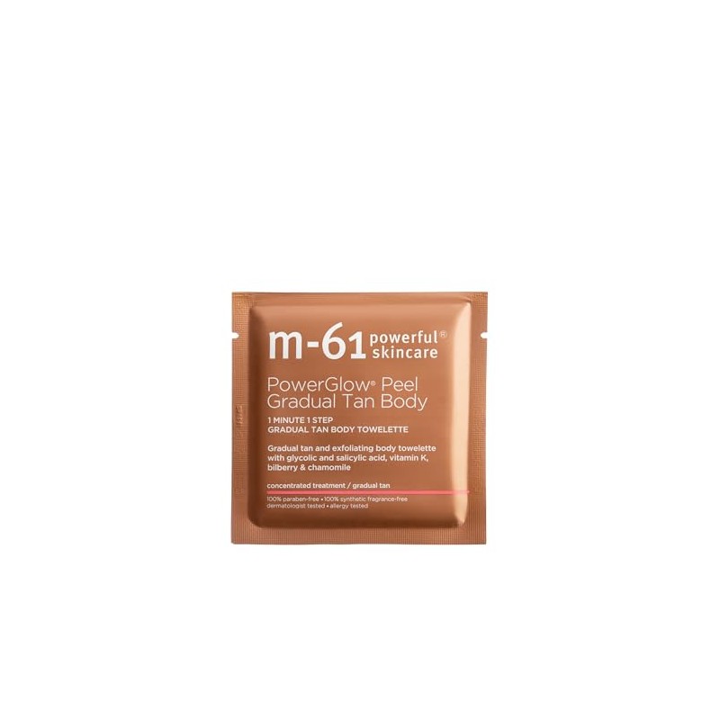 m-61- M-61 PowerGlow Peel Gradual Tan Body - Toallita corporal