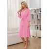 YAHESHION Women’s Soft Robe Casual Loungewear Long Cotton Bathrobe Lightweight