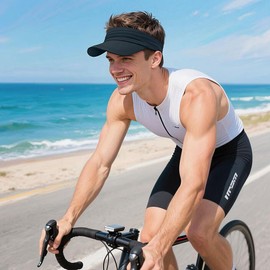 Clakllie Quick-Drying Sun Visor Hats for Men Women Removable Military Style Army Cap UV Protection Sun Hat Summer Sun Visor Golf Tennis Cap, CDGE-BSSQ2533-Navy Blue, Unit size