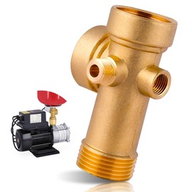 5-Way Brass Distributor, 1 Inch IG/AG Water Connection Connection, 5-Way Water Distributor DN25 to DN13, 5-Way Brass T Piece, Thread Fitting Fitting for Domestic Waterworks Pressure Gauge Pressure