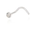 NKlaus 11226 Nose Piercing 750 White Gold 18 Carat Spiral