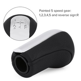 Minyinla Gear Knob Handle, 5 Speed Car Gear Lever PU Leather + PVC Plastic Gear Shift Head for Corolla RAV4 Verso Avensis Yaris