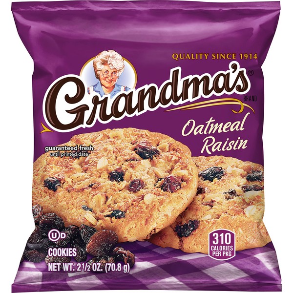 Grandma's Oatmeal Raisin Cookies, 2.5 Ounce (Pack of 60)
