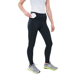 FlipBelt Women's Mid-Weight Leggings Black Extra, X-Small