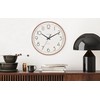 Acctim Earl Wall Clock Non-Ticking Sweep Retro Design Quartz Black