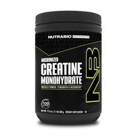 NutraBio - 100 Monohidrato de Creatina de Alta Calidad - 500 gr - 100 Ser - Sin Gluten - Sin OMG - Certificada como Kosher - Apta para Vegetarianos - 