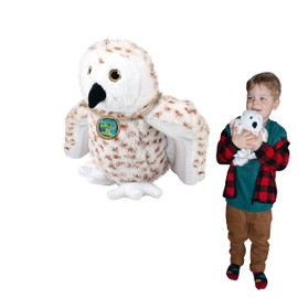 EcoBuddiez - Snowy Owl from Deluxebase. 8-inch Sustainable Plush Animal from Recycled Materials, Eco-Friendly Soft Stuffed Toy, Child-Safe Gift with Embroidered Eyes.