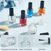 GORGECRAFT 6 Stück 5 ml Transparente Nagellackflaschen Mit Schwarzer Pinselkappe