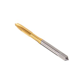 CoCud Spiral Point Taps, Metric M5 x 0.8 Thread, Titanium Coated High Speed Steel 6542 Screw Milling Threading Tap - (Applications: for Tapping Drilling Machine), 1-Piece