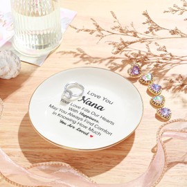 Titanape Nana Gifts Mother's Day for Nana or Grandma from Grandchildren - I Love You Trinket Dish, Birthday Present, Christmas Keepsake Jewelry Tray for Women