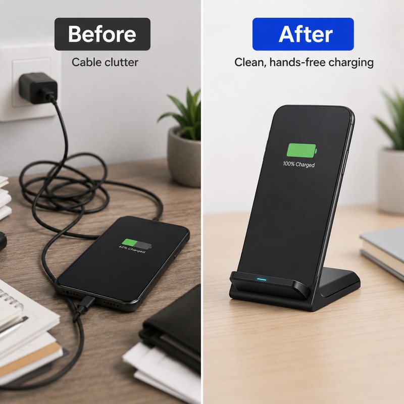Qi Wireless Charging Stand for Smartphones – Up to 10W
