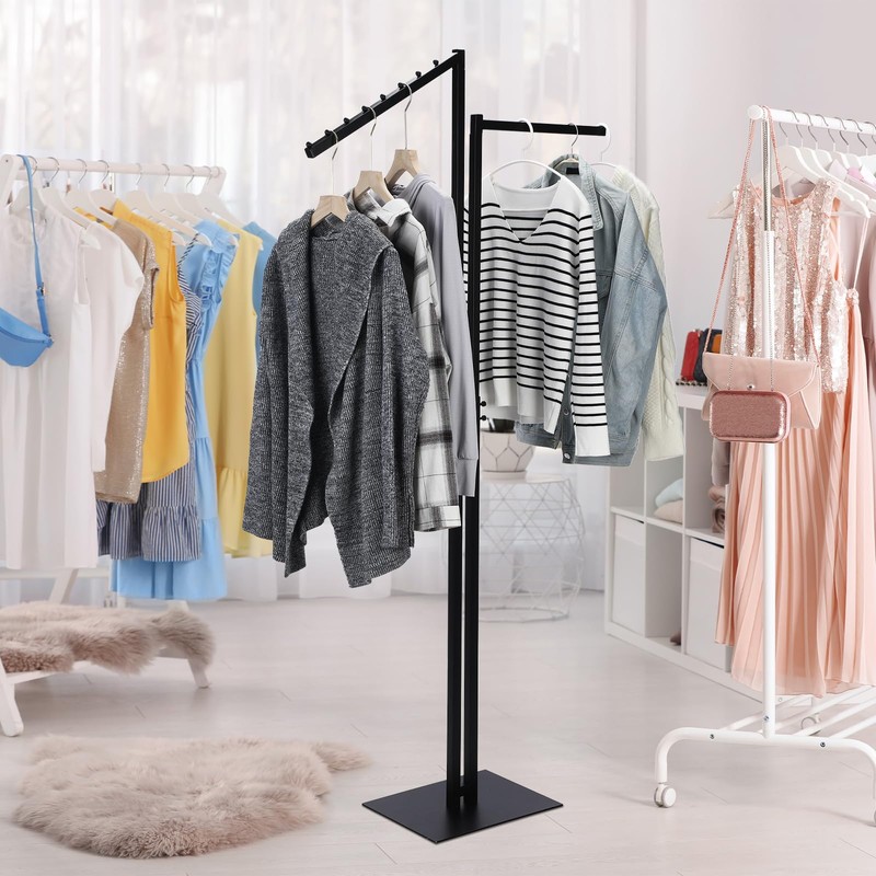 Ripeng 2 Way Clothing Rack with Straight and Slant Arms