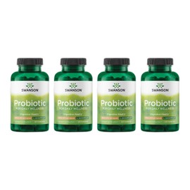 Swanson Probiotic - Digestive Health Supplement w/ 1 Billion CFU per Capsule - Natural Formula Supporting Bowel Regularity & Daily Wellness - (120 Capsules) (4 Pack)