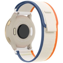 Koazon Trail Loop Nylon 18mm Watch Bands Compatible with Garmin Venu 3S/2S/Vivoactive 4S,Soft Breathable Adjustable Quick Release Sports Strap for Forerunner 265S/255S/255S Music Women Men