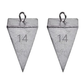 Pyramid Sinkers Fishing Weights Fishing Sinker, Saltwater Fishing Weights Sinkers for Saltwater Surf Fishing Gear Tackle 14oz 2pcs