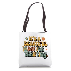 Essential Funny Its a Beautiful Day for Thrifting It's a Beautiful Day for Thrifting Funny Groovy Essential Tote Bag