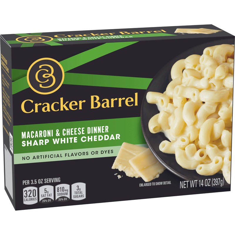 Cracker Barrel Sharp White Cheddar Macaroni & Cheese Dinner (12