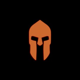 Spartan Helmet Warrior Molon Labe Style 27 Glow in The Dark Sticker Decal for Phone Tablet Laptop Car Truck Window | 2" Sticker | Orange