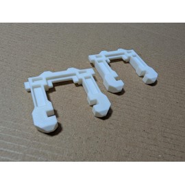 2pcs Soft Close Drawer Clips for Cooke & Lewis - 2 Piece Repair Kit - Fits B&Q IT Kitchens MFI - 2X White Front Clips - Fix Drawer Front