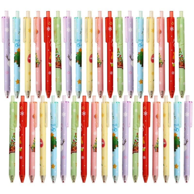 JXITON 36pcs Christmas Pens,Retractable Xmas Ink Pens Gen Ballpoint Pen