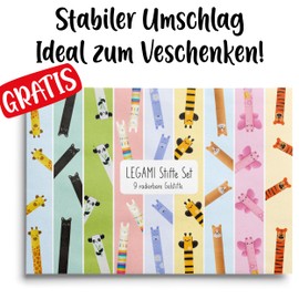 LEGAMI Pen Set, 9 Erasable Gel Pens with Free Sturdy Gift Envelope