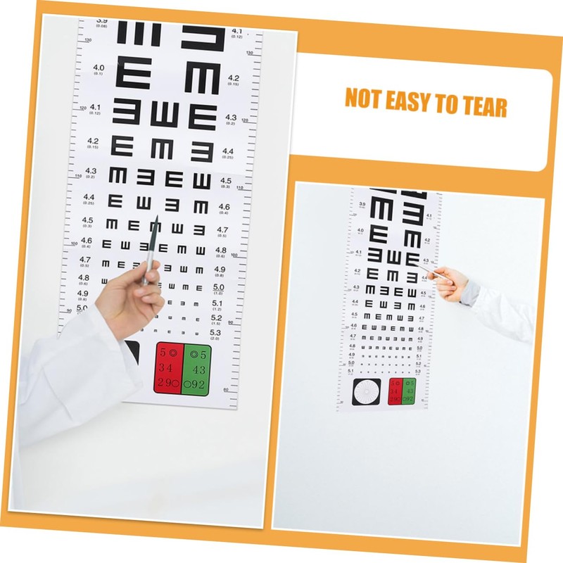 ULTECHNOVO 2pcs Visual Eye Test Chart Wall Hanging Easy to