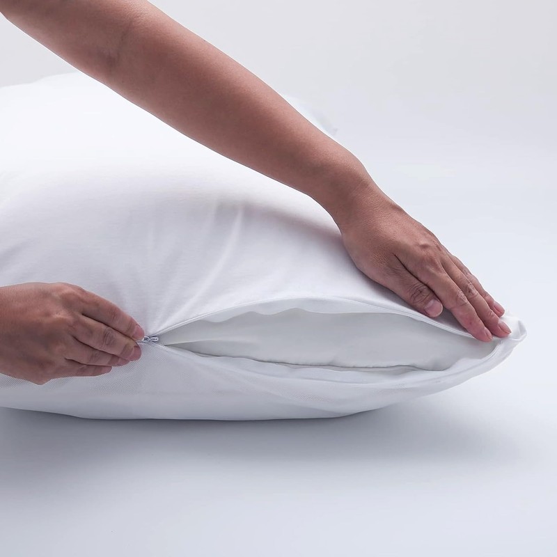 Sirenpho Pack of 12 Pillow Protector Zippered Covers 50x75cm, Anti