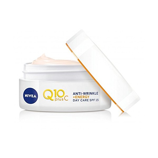 Nivea Q10 Plus C Anti-Wrinkle + Energy SPF 15 Day Cream with Vitamin C for Tired, Dull Skin