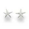 DUR O5152 Women's Starfish Stud Earrings Made of Sterling Silver