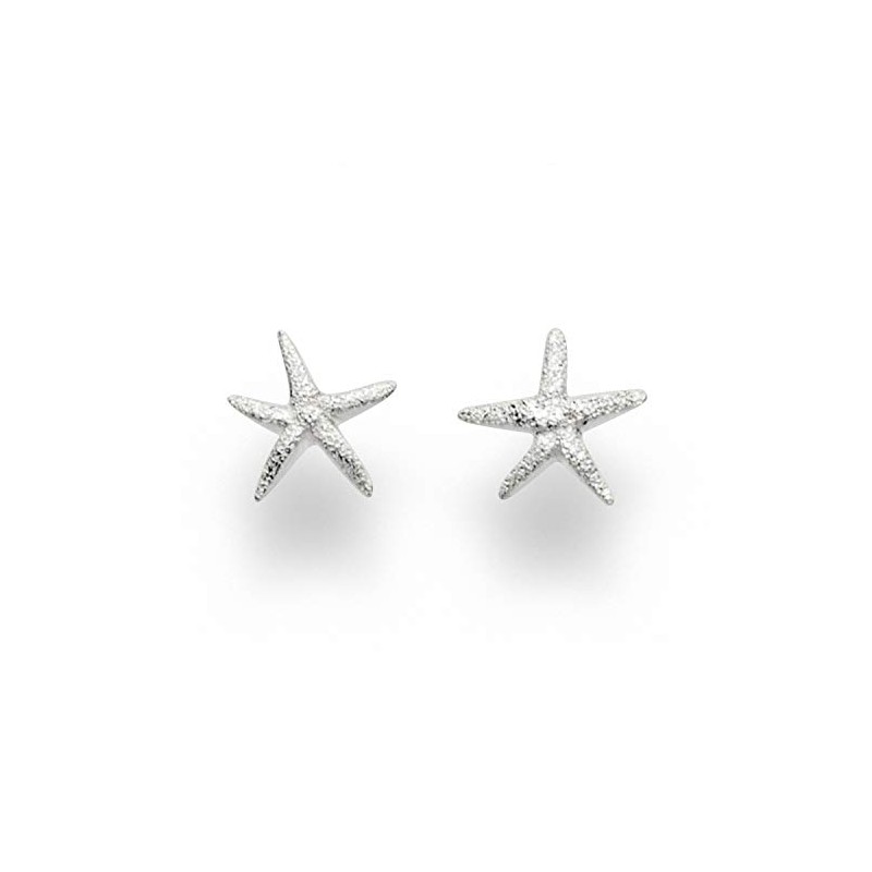 DUR O5152 Women's Starfish Stud Earrings Made of Sterling Silver