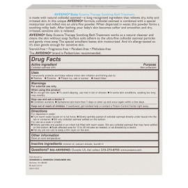 Johnson & Johnson Aveeno Baby Eczema Therapy Soothing Bath Treatment, Colloidal Oatmeal Skin Protectant, Fragrance-Free, 5 Bath Packets per Box (Pack of 5 Boxes), Beige