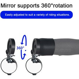 Espejo Retrovisor 360° para Manubrio de Bicicleta 28-32 mm – Acrílico y Silicona