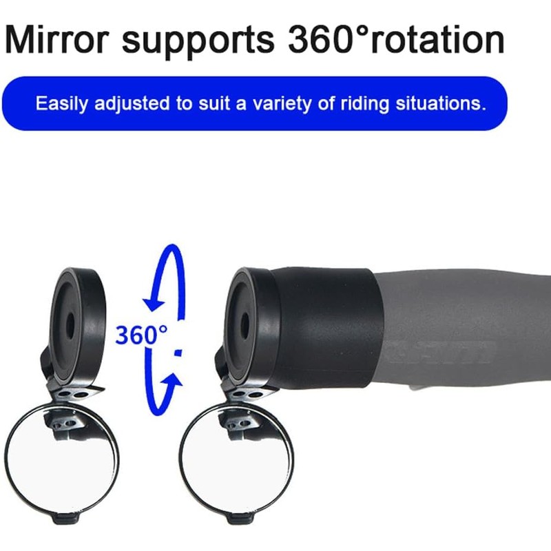 Espejo Retrovisor 360° para Manubrio de Bicicleta 28-32 mm –