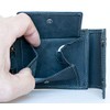 Biker's Grey Genuine Leather Wallet Wild with Metal Chain to