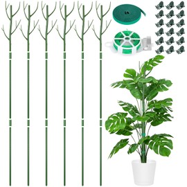 6 Pack Monstera Plant Support Stakes 43.3 Inch Plant Sticks Support Tall Plant Trellis for Indoor Climbing Potted Plants