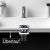 Universal Sink Drain Fitting Without Overflow Pop-Up Valve Washbasin Drain