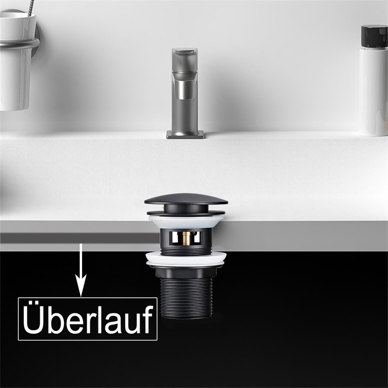 Universal Sink Drain Fitting Without Overflow Pop-Up Valve Washbasin Drain