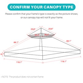 10x10 FT Replacement Gazebo Canopy Top Cover Outdoor Replacement Double Tiered Gazebo Covers for Yard Patio Garden Canopy Sunshade Beige