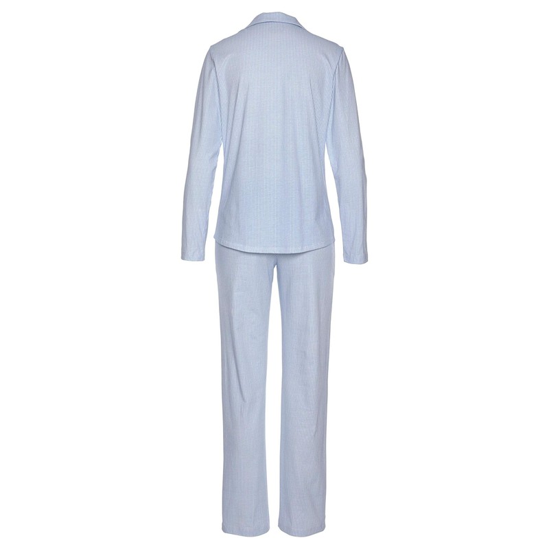 Lascana Women's Vivance Dreams Soft Cotton Pyjamas in Timeless Striped