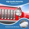 PDKLIN for Jeep JK Front Grille Inserts & Headlight Cover