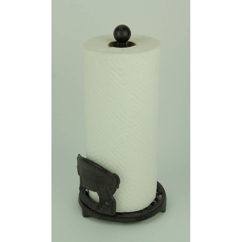 Cast Iron Standing Pig Paper Towel Holder