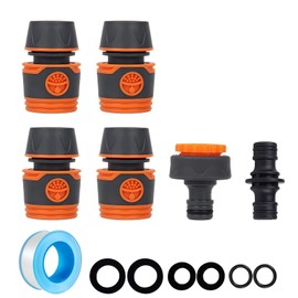 6pcs Garden Hose Pipe Connector for Tap,Hose Pipe Connectors Fittings Set,Outside Tap to Hose Connector Fittings Set-Quick Connector, Tap Adapter for Tap 3/4''&1/2'' 2 in 1