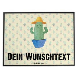 Mr. & Mrs. Panda Personalisierte Schreibtischunterlage Kaktus Hut - Personalisierte Geschenke, Kakteen, Selbst gestalten, Kaktusliebe, Reisetagebuch,