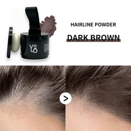 VELO VELO Hairline Powder - Root Touch Up, Instant Grey Coverage, Root Cover up, Hair Color Powder for Women & Men, Hair Fibers and Hair Topper, Thinning Hair, 48 Hours Lasting Formula (DARK BROWN)
