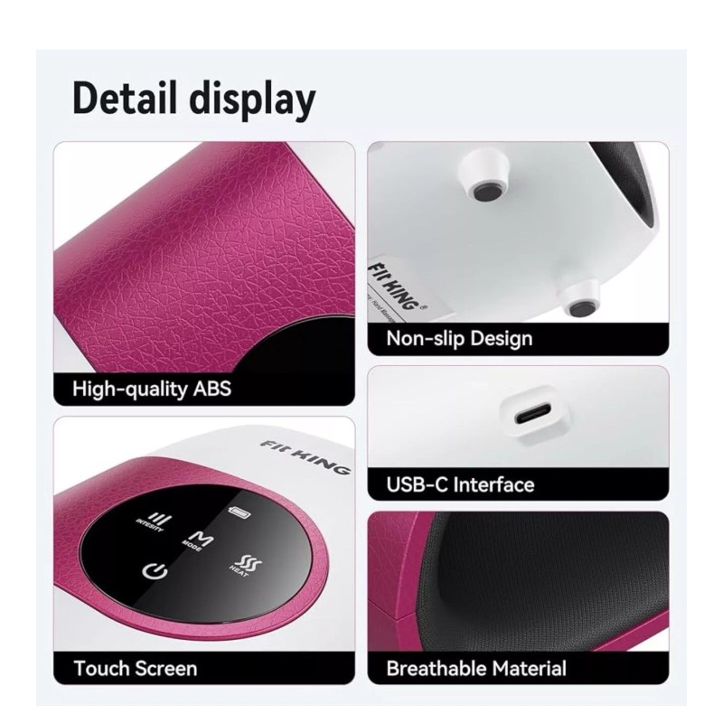FIT KING Hand Massager with Heat for Hand Massage and