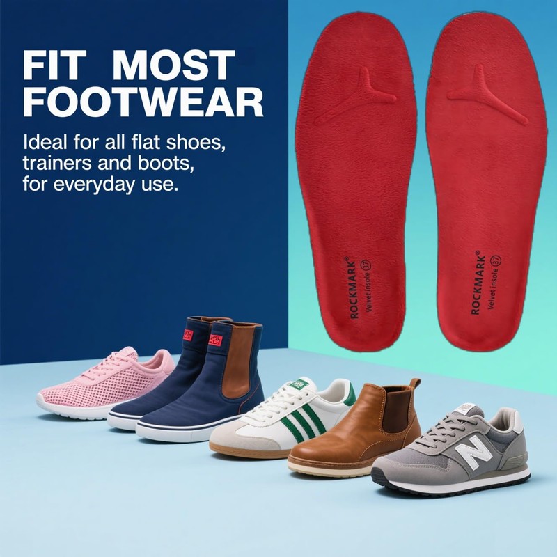Wide Width Plush Fuzzy Insoles with Heel Lift & Shock