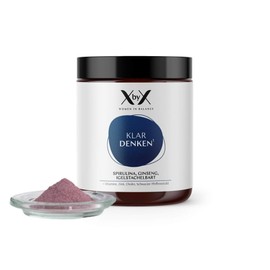 XbyX® Clear Thinking - Ginseng, Hedgehog Beard, Spirulina, Choline, B Vitamins, Zinc, Vegan, Synergy of High-Quality Plant Extracts for Women from 40