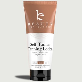 Beauty by Earth Self Tanner Body Lotion - Golden Natural Bronzed Sunless Safe Tanning Glow Amazing Scent Made in USA, Vegan Cruelty Free & Hydrating:_Medium to Dark