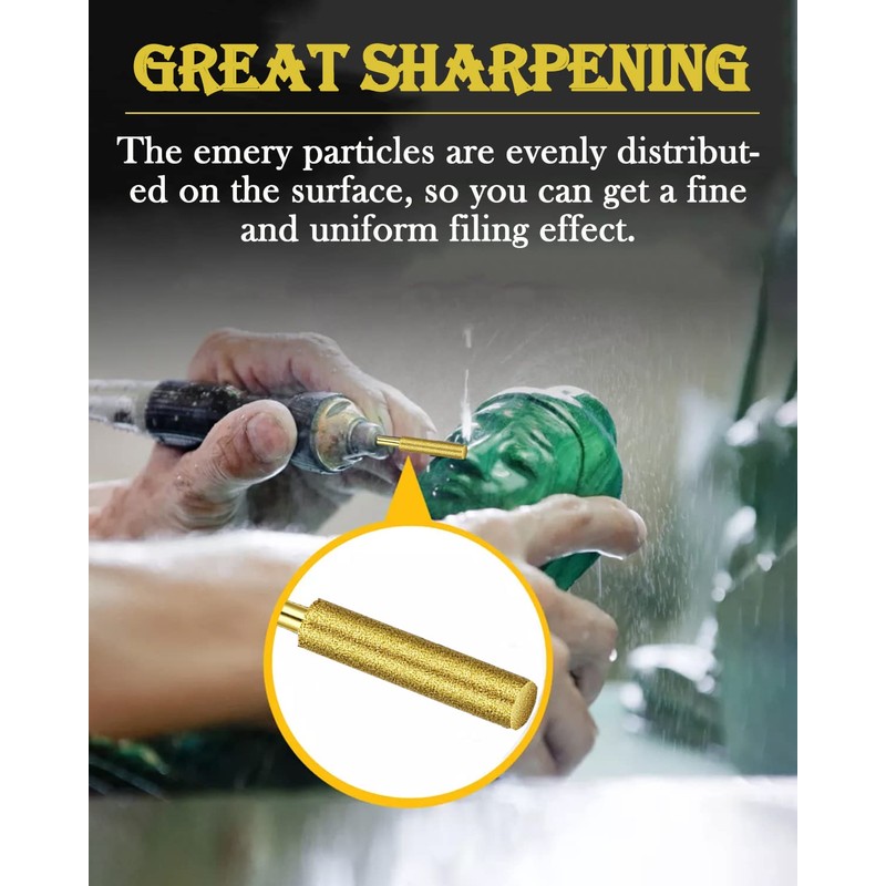 Shitime 72 Pcs Diamond Chainsaw Sharpener 1/8" Shank, High Hardness
